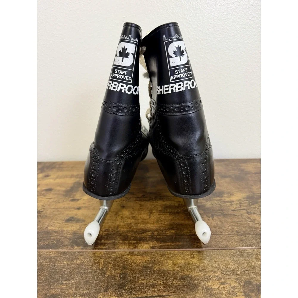 Sherbrooke Ice Hockey‎ Skates Size 10 Black Vintage Lightly Used